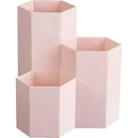 OEM Hexagonale multifunctionele pot voor opslag von roten Make-up Pinseln, Pinseln, Stifte, Büroaccessoires, Dekorationen, rosa