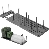 OEM Küchenorganizer - Stauraum - Küchenregal - Verstellbare Säulen - 40x15x3 cm - Grau