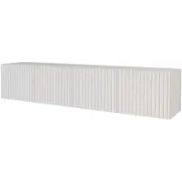 ALTDECOR TV-Schrank KITO-W mit Gefrästen Fronten 2x100x40x40 Lowboard hängend, TV Möbel, TV Cabinet, Fernsehtisch, Fernsehschrank, TV Kommode, TV Tisch, TV Sideboard, TV Board - Weiß