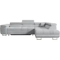 ALTDECOR Ecksofa mit Schlaffunktion und Bettkasten GUSA-L - 272x202x107 cm Grau - Corner Sofa Bett Eckcouch Couch L-Form Schlafcouch Ausziehbar Wohnlandschaft Schlafsofa Cauchsofa