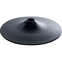 CLP Bodenteller Metall rund 38,5 cm, Ersatzfuß für Barhocker, robust und stabil, mit Anti-Rutsch-Gummiring, in Chrom oder Schwarz matt, Farbe: schwarz, Größe: 45 cm