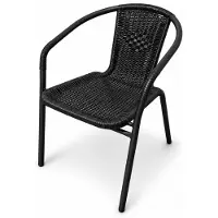 AGA Gartenstuhl RATAN Schwarz/Schwarz