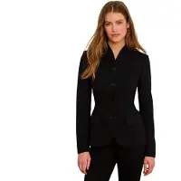 Ralph Lauren für Damen. 200B24032002 Amerikanischer Blazer aus Wollkrepp und schwarzem Elastan (50), Lässig, Wolle, Klassisch