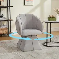 STILVORA Drehstuhl mit hoher Rückenlehne, Einzelstuhl ergonomisch für Erwachsene und Jugendliche, Sessel für Schlafzimmer und Wohnzimmer,Chenille-Stoff