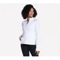 SKECHERS Damenjacke JA132-WHT Weiß – Sportliche GO WALK Freizeitjacke S