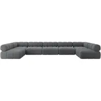 ALTDECOR Modulares Sofa Ecksofa in U-Form - Garvo-U3 - 475x190x70 cm Dunkelgrau Corner modular Sofa Eckcouch Couch Wohnlandschaft Cauchsofa Polstersofa