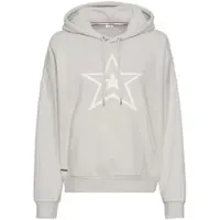 Kangaroos Kapuzensweatshirt , Damen, Gr. 52/54, grau (grau, weiß), Sweatware, Obermaterial: 80% Baumwolle, 20% Polyester, oversize hüftlang, Rippbündchen, Sweatshirts Kapuzensweatshirt, mit Stern-Print