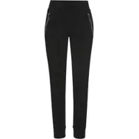 Laura scott Jogger Pants , Damen, Gr. 48, N-Gr, schwarz, Jersey, Obermaterial: 95% Polyester, 5% Elasthan, gepflegt, bequem knöchellang, Hosen Jogger Pants, mit Reißverschlusstaschen