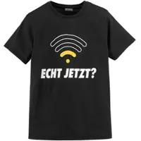 Kidsworld T-Shirt "ECHT JETZT?", Jungen, Gr. 140/146, schwarz, Jersey, Obermaterial: 100% Baumwolle, bedruckt, Basic, Rundhals, Shirts T-Shirt, Kurzarm, Basic-Passform, bedruckt, Rundhalsausschnitt