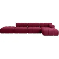 ALTDECOR Modulares Sofa Ecksofa in L-Form - Lizur-L2 - 380x160x70 cm Bordeauxrot Corner modular Sofa Eckcouch Couch Wohnlandschaft Cauchsofa Polstersofa