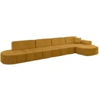 ALTDECOR Ecksofa in L-Form Livo-L3 - 422x173x79,5 cm Senfgelb - Corner Sofa Bett Eckcouch Couch Wohnlandschaft Cauchsofa