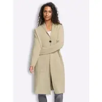 HEINE Strickjacke , Damen, Gr. 46, beige (sand), 50% Viskose, 28% Polyester, 22% Polyamid, unifarben, Strickjacken Strickjacke