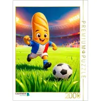CALVENDO Puzzle: Französische Baguette, Fußballspieler in einer lebhaften Stadionkulisse | 2000 Teile, fertige Größe: 90 x 67 cm | Fotopuzzle für entspannte Stunden