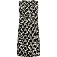 Betty Barclay A-Linien-Kleid "Freizeitkleid ohne Arm", Damen, Gr. 46, EURO, schwarz (schwarz, beige), Obermaterial: 95% Polyester PES. 5% Elasthan EL., Kleider A-Linien-Kleid