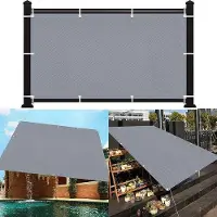 OEM Sonnenschirm - Balkonabdeckung - Außenraumsonnenschirm - Schattenspiegel - HDPE - 1,4 x 5 m - Grau