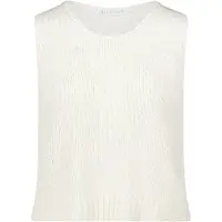 Betty & Co Stricktop "Strick-Top mit Rundhalsausschnitt", Damen, Gr. 36, weiß (rohweiß), Obermaterial: 65% Polyacryl PAN. 35% Polyamid PA., Tops Stricktop