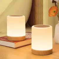Bonsery LED -Bettlampe Set 2 USB -wiederaufladbare Tisch -Berührung dimmbar 256 RGB Farben 3 Modi, Nachtlicht Kinder ohne Kabelzeit und Speicherfunktion,