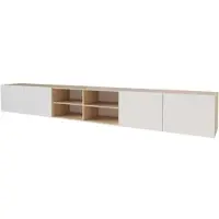 ALTDECOR TV-Schrank ELIO-W mit modernen Fronten, 3x100x40x40 Lowboard hängend, TV Möbel, TV Cabinet, Fernsehtisch, Fernsehschrank, TV Kommode, TV Tisch, TV Sideboard, TV Board - Artisan / Weiß