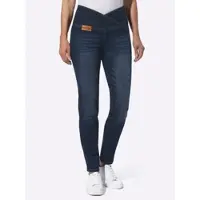 Casual Looks Bequeme Jeans , Damen, Gr. 215, Extrakurzgrößen, blau (dunkelblau), 81% Baumwolle, 17% Polyester, 2% Elasthan, unifarben, lang, Jeans Bequeme Jeans