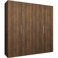 MEBLE KRYSPOL , Kleiderschrank, Schrank 200 cmx202x52, Warmia-Nuss, Kaschmir