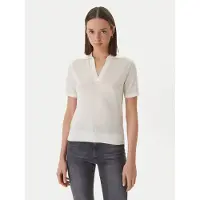 GUESS für Damen. W6GR03Z0583 Beigefarbenes Poloshirt mit Strasssteinen (XS), Lässig, Wolle, Kurzarm