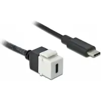 DeLOCK 86399, Flach, Schwarz, Weiß, USB C, USB C, Weiblich, Männlich