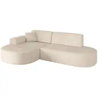 ALTDECOR Ecksofa in L-Form MARI-L1 - 243x171x79,5 cm Beige - Corner Sofa Bett Eckcouch Couch Wohnlandschaft Cauchsofa