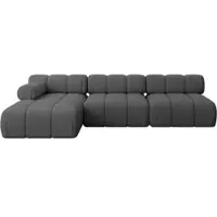 ALTDECOR Modulares Sofa Ecksofa in L-Form - Razon-L2 - 285x160x70 cm Grau Corner modular Sofa Eckcouch Couch Wohnlandschaft Cauchsofa Polstersofa