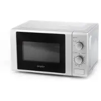 Exquisit MW900-030, Arbeitsplatte, Solo-Mikrowelle, 20 l, 700 W, Drehregler, Silber