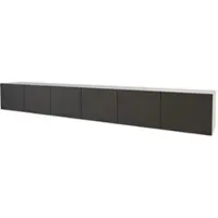 ALTDECOR TV-Schrank ELIO-W mit modernen Fronten, 3x100x40x40 Lowboard hängend, TV Möbel, TV Cabinet, Fernsehtisch, Fernsehschrank, TV Kommode, TV Tisch, TV Sideboard, TV Board - Weiß / Schwarz