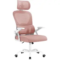 Zaisze Ergonomischer Bürostuhl, Schreibtischstuhl mit Verstellbarer Kopfstütze und Armlehnen, C-förmige Lordosenstütze, Drehstuhl, Bürostühle Wippfunktion