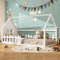OEM 90x200 cm weißes Kinderbett für den Hausbereich