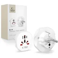 Tech-Protect Universal-Reiseadapter Aus Der Eu, Weiss