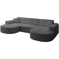 ALTDECOR Ecksofa in U-Form MARI-U1 -303x171x79,5 cm Duneklgrau - Corner Sofa Bett Eckcouch Couch L-Form Wohnlandschaft Cauchsofa