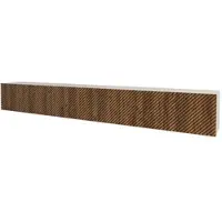 ALTDECOR TV-Schrank ZENO-W mit Gefrästen Fronten 3x100x40x40 Lowboard hängend, TV Möbel, TV Cabinet, Fernsehtisch, Fernsehschrank, TV Kommode, TV Tisch, TV Sideboard, TV Board - Weiß / Schwarz