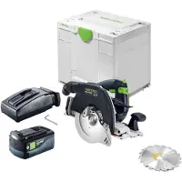 Festool HKC 55 KEB-Basic Akku Handkreissäge 18 V 160 mm Brushless + 1x Akku 5,0 Ah + Ladegerät + Systainer