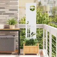 Syfax Garten Sichtschutz-Leinwand Weiß 32 x 140 cm