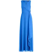 Vera Mont Abendkleid "Abendkleid mit Volant", Damen, Gr. 48, EURO, blau (persian blau), Obermaterial: 100% Polyester PES., Kleider Abendkleid
