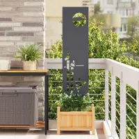 Syfax Garten Sichtschutz-Leinwand Anthrazit 32 x 140 cm