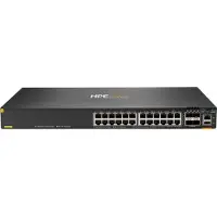 HP Aruba Networking Networking CX6300F 24-port 1GbE Class 4 PoE and 4-port SFP56 Switch, Managed, L3, Gigabit Ethernet (10/100/1000), Power over Ethernet (PoE), Rack-Einbau, 1U