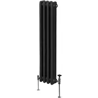 MonsterShop Traditioneller 3-Spalten-Heizkörper - 1500 x 202 mm - Schwarz