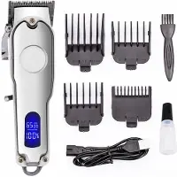 INF Haarschneider/Trimmer mit Zubehör – Lautlos und wiederaufladbar Silber