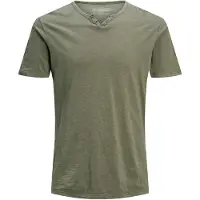 Jack & Jones T-Shirt "SPLIT NECK TEE" mit V-Ausschnitt