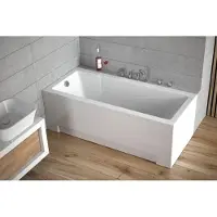 Badland Badewanne Rechteck Modern 160x70 mit Acrylschürze, Füßen und Ablaufgarnitur GRATIS