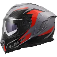 LS2 Helmets LS2 FF818 STORM III DYNAMO Integralhelm M in grau/rot