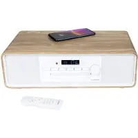 Thomson MIC301IBT, Heim-Audio-Mikrosystem, Weiß, Holz, Vorderseite, 10 W, 4 Ohm, 80 dB