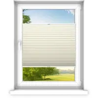 Time4blinds - Plissee Rollo, Faltrollo, Sichtschutz, Cremeweiß, 40x90cm