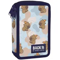 Derform Federmäppchen 3 Fächer - Mäppchen für Mädchen - Federmappe 3-Fach Federtasche Gefüllte Schüleretui Schulmäppchen - Wasserschwein