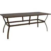 Syfax Gartentisch Braun 190x80x72 cm Stahl