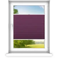 Time4blinds - Plissee Rollo, Faltrollo, Sichtschutz, Pflaume, 70x180cm
